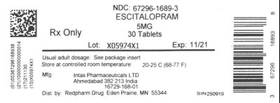 Label (Escitalopram 5mg 67296 1689)
